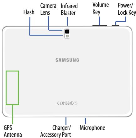 SAMSUNG GALAXY TAB PRO 10.1 SM-T520 - Back, Top, and Bottom - 1