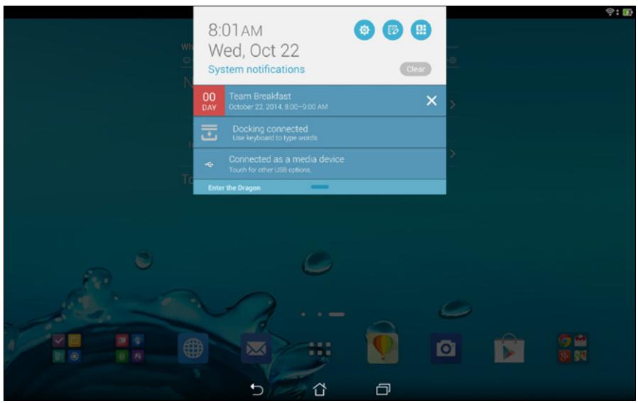 ASUS TRANSFORMER PAD TF303K-1D013A - Start event alert - 2