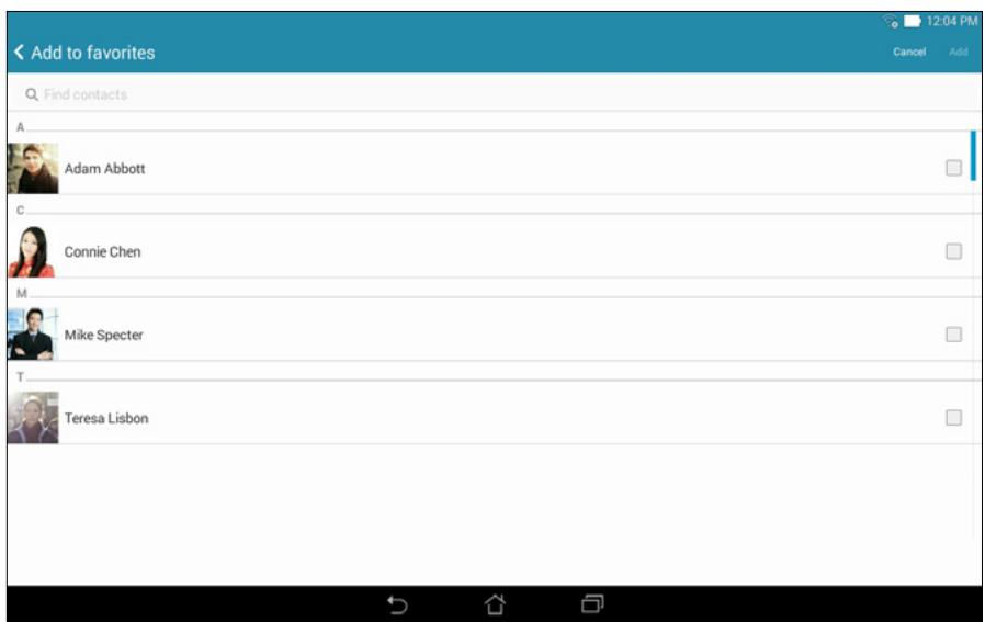 ASUS TRANSFORMER PAD TF303K-1D013A - Marking your favorite contacts - 1