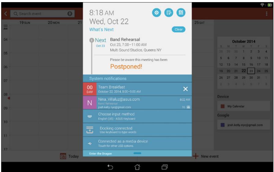 ASUS TRANSFORMER PAD TF303K-1D013A - Rescheduled event alert - 1