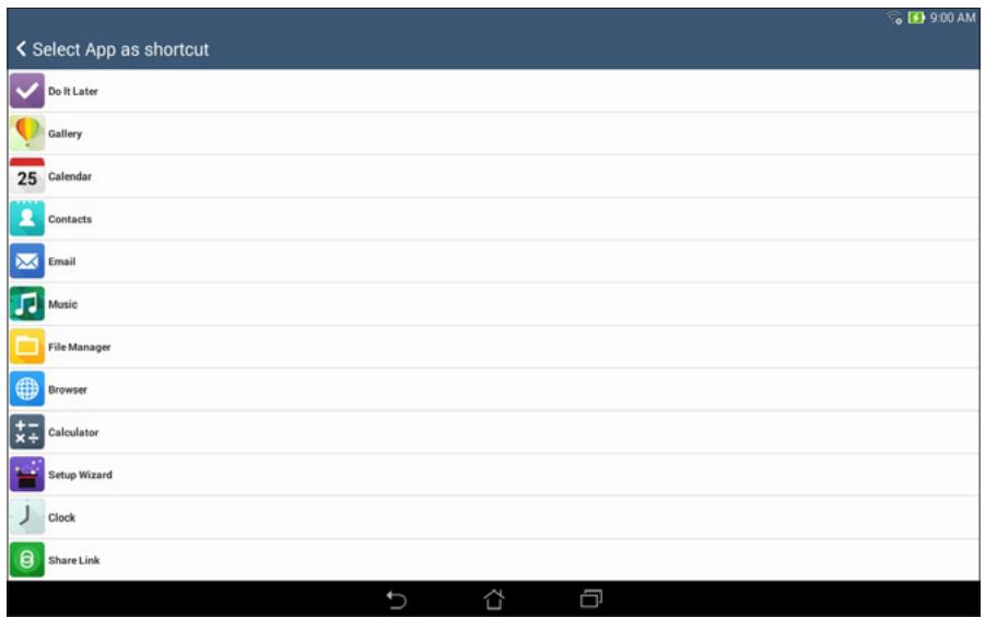 ASUS TRANSFORMER PAD TF303K-1D013A - Customizing the quick access buttons - 3