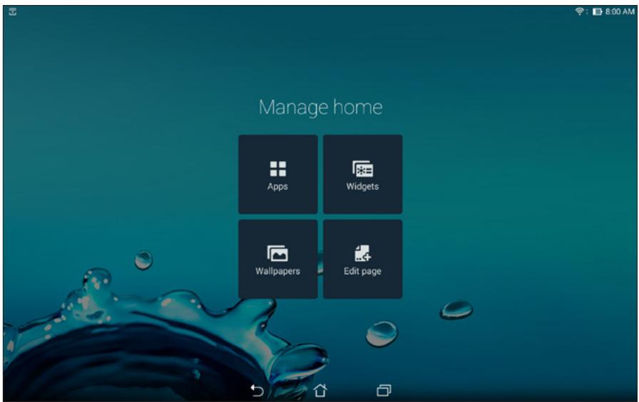 ASUS TRANSFORMER PAD TF303K-1D013A - Personalizing your Home screen - 1