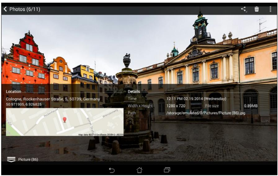 ASUS TRANSFORMER PAD TF303K-1D013A - Viewing the photo location - 2