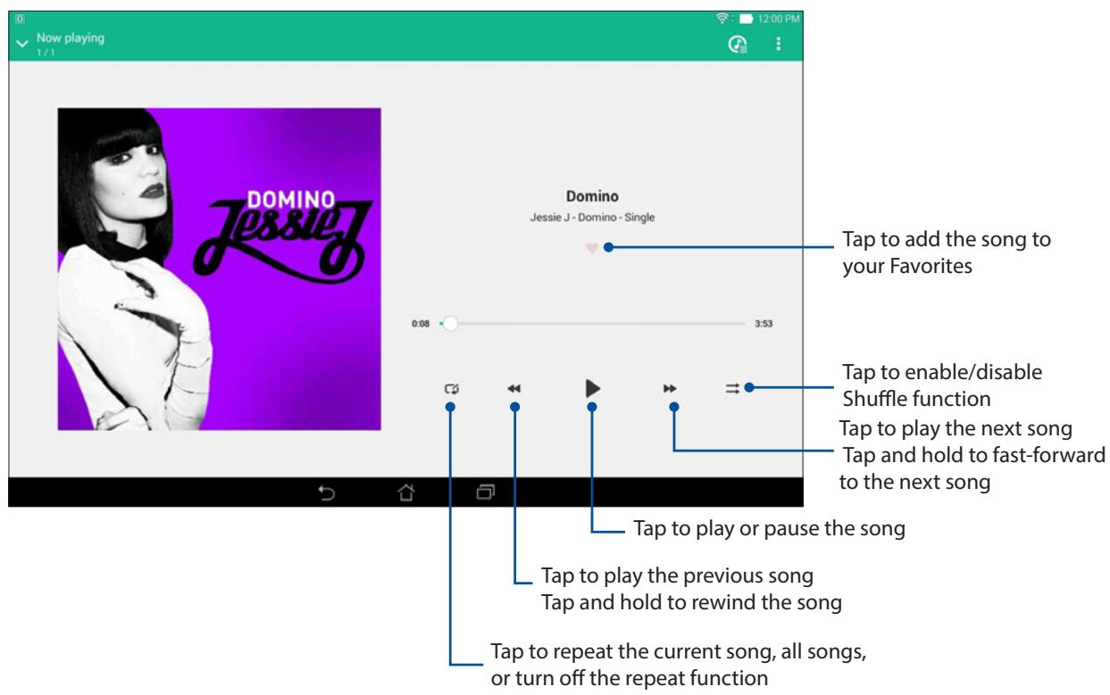 ASUS TRANSFORMER PAD TF303K-1D013A - Playing songs - 1