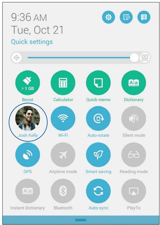 ASUS TRANSFORMER PAD TF303K-1D013A - Setting up your profile - 1
