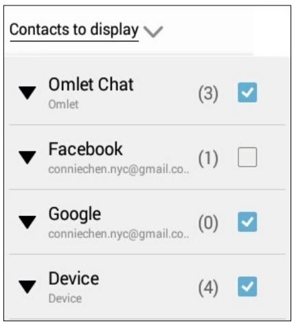 ASUS TRANSFORMER PAD TF303K-1D013A - Viewing your Omlet contacts from Contacts app - 1
