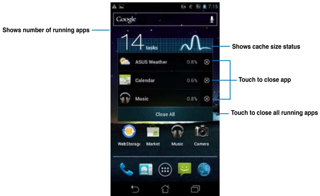 ASUS PADFONE 2 A68 4G - Task Manager - 1