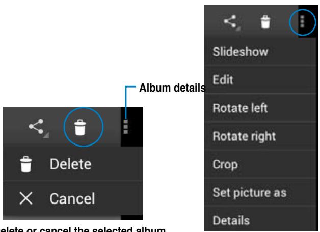 ASUS PADFONE 2 A68 4G - Sharing, deleting, and editing images - 3