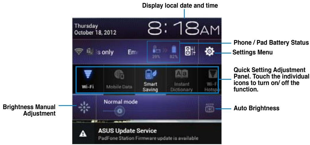 ASUS PADFONE 2 A68 4G - From ASUS Quick Setting: - 2