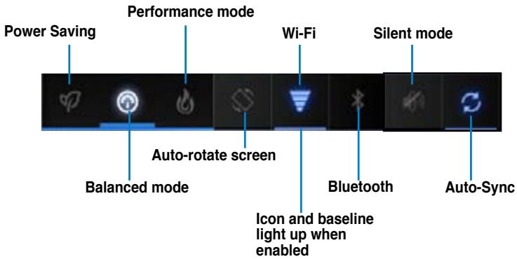 ASUS PADFONE 2 A68 4G - ASUS Quick Setting Adjustment Panel - 1