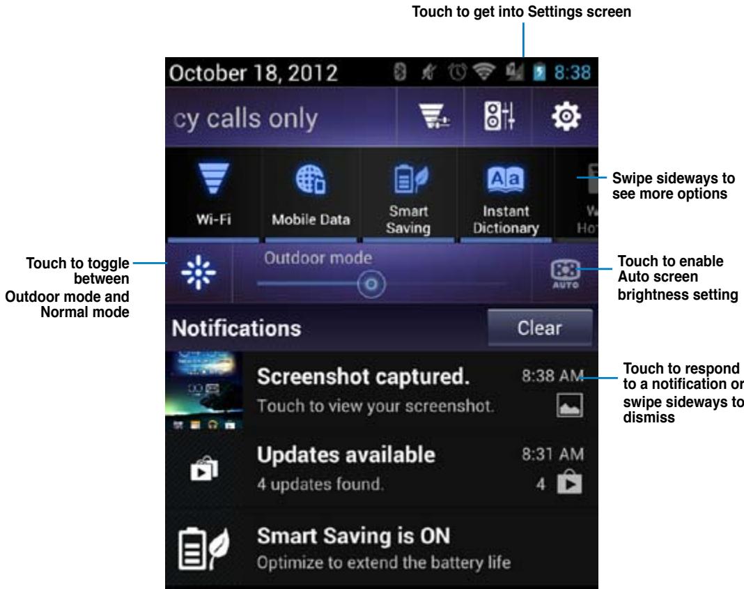 ASUS PADFONE 2 A68 4G - ASUS Quick Setting - 1