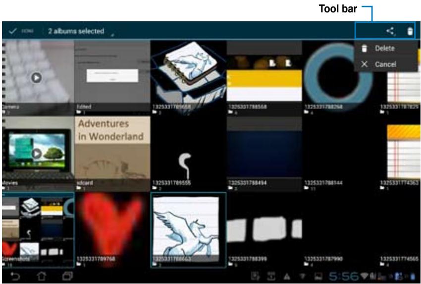 ASUS PADFONE 2 A68 4G - Sharing and deleting albums - 1