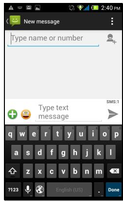 ACER LIQUID Z4 - Creating a new message - 1