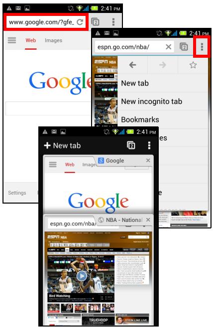 ACER LIQUID Z4 - Using the browser - 1