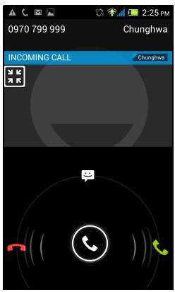 ACER LIQUID Z4 - Answering or declining a call - 2
