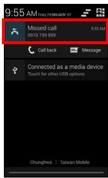 ACER LIQUID Z4 - Viewing missed calls - 1