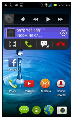 ACER LIQUID Z4 - Answering or declining a call - 3