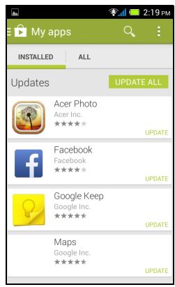 ACER LIQUID Z4 - The Application menu - 5