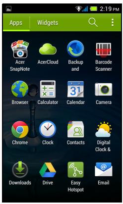 ACER LIQUID Z4 - The Application menu - 4