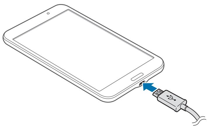 SAMSUNG GALAXY TAB 4 7 SM-T230 - Charging with the charger - 1