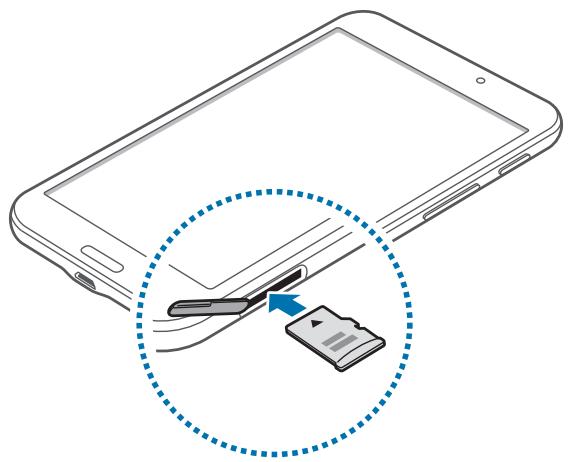 SAMSUNG GALAXY TAB 4 7 SM-T230 - Inserting a memory card - 3