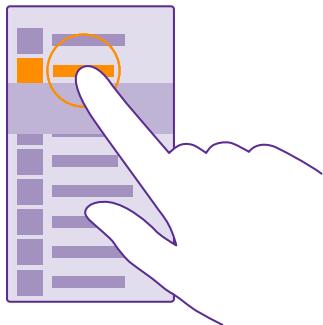 NOKIA LUMIA 640 - Tap and hold to open further options - 1