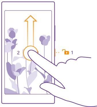 NOKIA LUMIA 640 - Unlock the keys and screen - 1