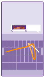 NOKIA LUMIA 640 - Swipe to write text - 1