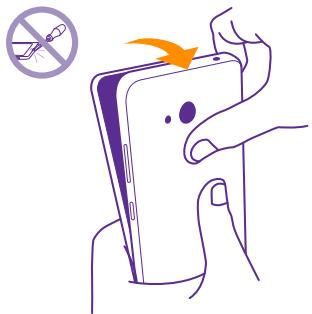 NOKIA LUMIA 640 - Remove the SIM and memory card - 1