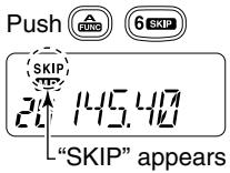 ICOM IC-V8 - ■ Skip channels - 1