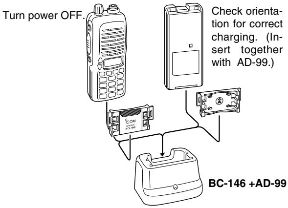 ICOM IC-V8 - Regular charging with the BC-146 - 1