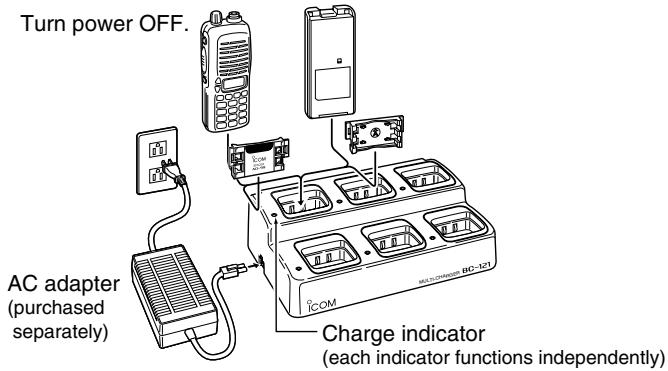ICOM IC-V8 - Rapid charging with the BC-121N+AD-94 (#11) - 1