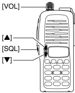 ICOM IC-V8 - To set the squelch level - 1