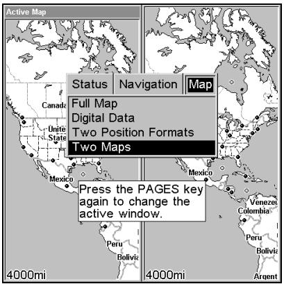 LOWRANCE 3500C - Resize Window command - 1