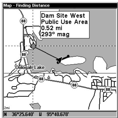 LOWRANCE 3500C - Find Distance From Current Position to Another Location - 2