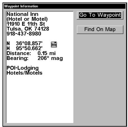 LOWRANCE 3500C - Find Any Item Selected by Map Cursor - 2