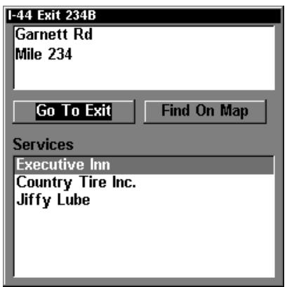 LOWRANCE 3500C - Find Interstate Highway Exits - 5