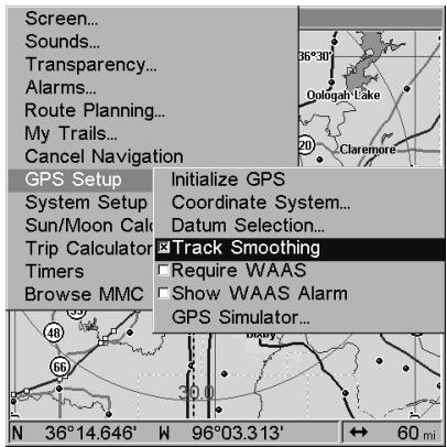 LOWRANCE 3500C - Track Smoothing - 1