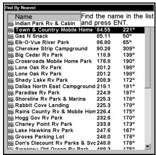 LOWRANCE 3500C - Find Map Places or Points of Interest (POI) - 5