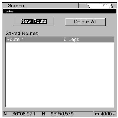 LOWRANCE 3500C - Navigate a Route - 1