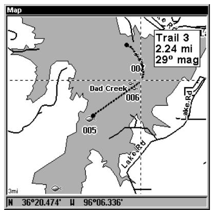 LOWRANCE 3500C - Edit a Trail Pattern - 2