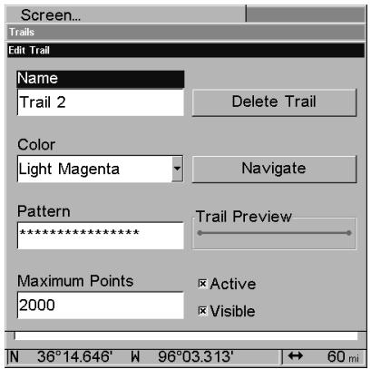 LOWRANCE 3500C - Delete Trail - 1