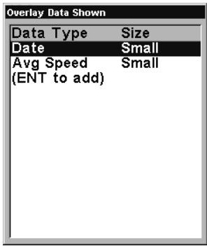 LOWRANCE 3500C - To remove overlaid data: - 1