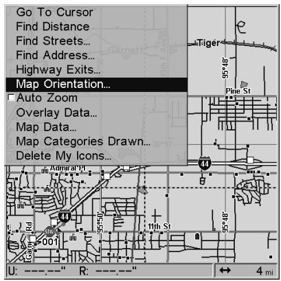LOWRANCE 3500C - Map Orientation - 3