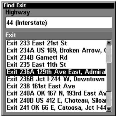 LOWRANCE 3500C - Find Interstate Highway Exits - 4
