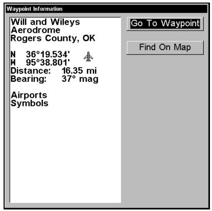 LOWRANCE 3500C - Find Map Places or Points of Interest (POI) - 8