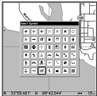 LOWRANCE 3500C - Create Icon on Map - 2