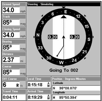 LOWRANCE 3500C - Navigate a Route in Reverse - 3