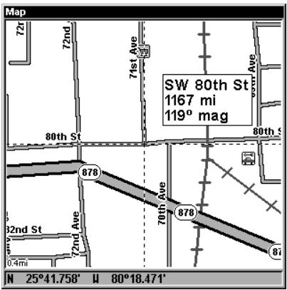 LOWRANCE 3500C - Find Intersection command highlighted, left, and - 1