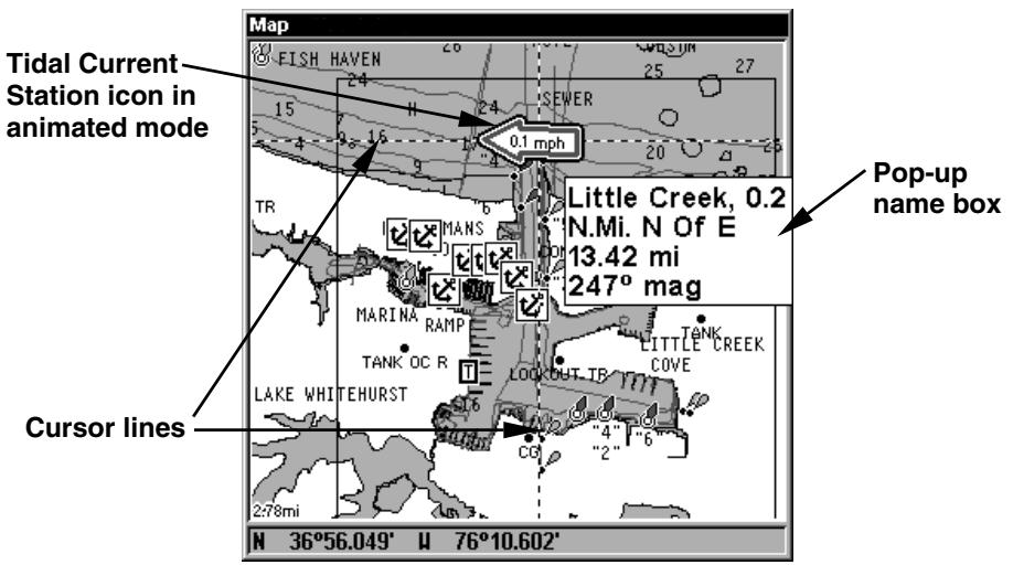 LOWRANCE 3500C - To view Tidal Current information: - 1